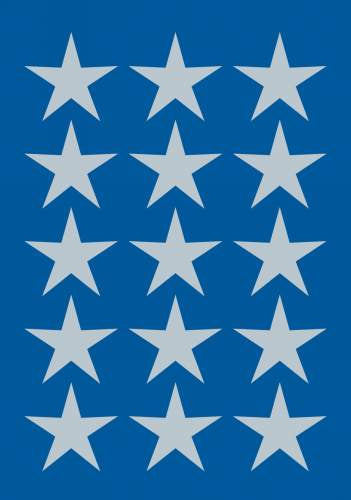 Sterne-Sticker silber X-Mas Aufkleber 3Bl. Herma°