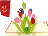 3D-Karte Tulpen Pop-up-Karte