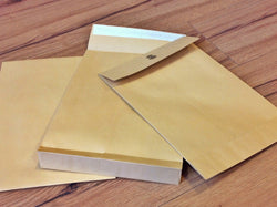 B4 Faltentaschen braun oF 4cm x10 - Polly Paper