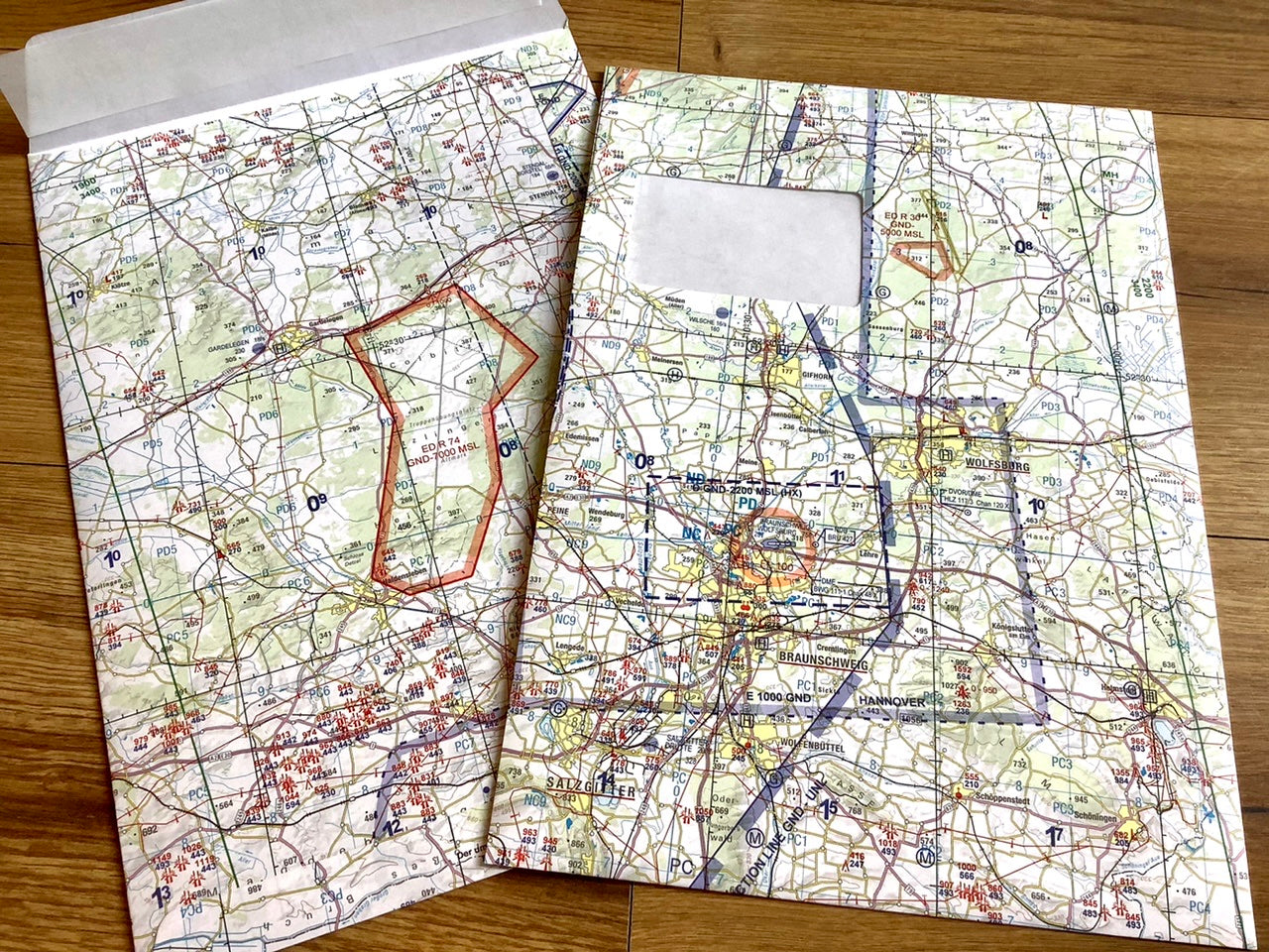 Landkarten-Umschlag C4 Versandtasche Direktrecycling einzeln