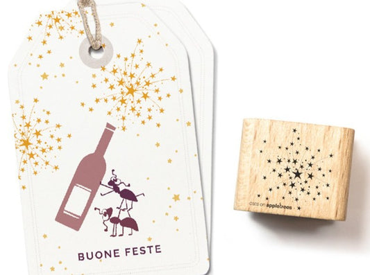 Holzstempel Wunderkerze Sternchen-Feuerwerk (Cats)