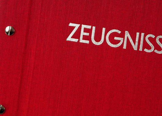 Zeugnismappe Schraubmappe Leinen Goldbuch°