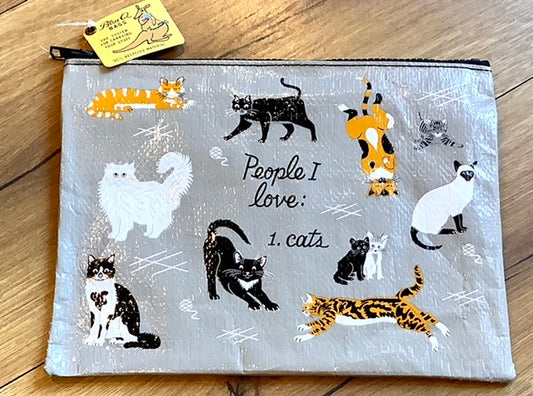Zipper pouch People I love: Cats
